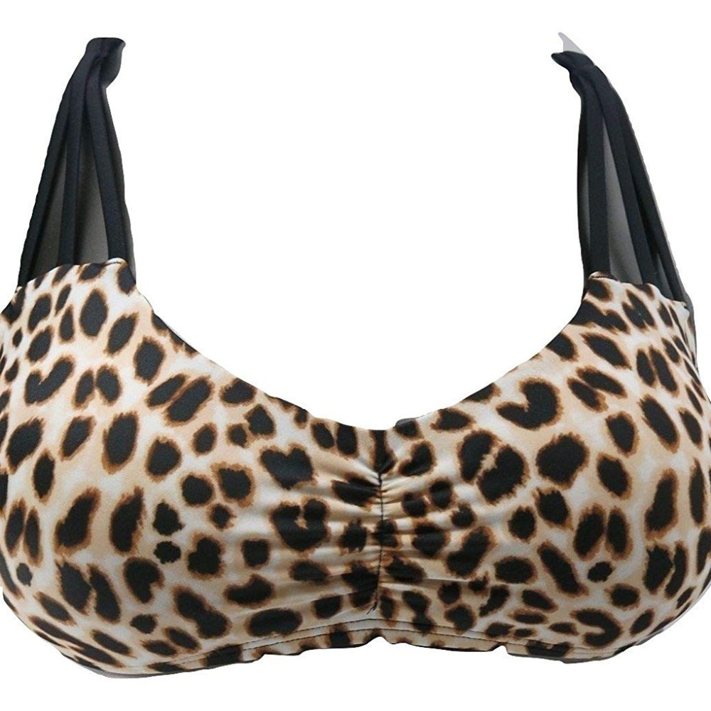 Victoria's Secret PINK Leopard Strappy Bikini Top
